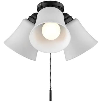 Image for Hampton Bay Williamson 3-Light Led Ceiling Fan Shades Light Kit, Matte Black from HD Supply