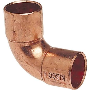 Image for Nibco 5/8 In Copper Fitting Cup X Cup 90 Deg Intermediate Radius Elbow Fitting from HD Supply