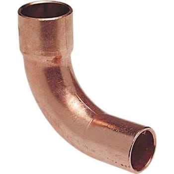 Image for Nibco 5/8 In Copper Pressure Cup X Cup 90 Degree Long Radius Elbow Fitting from HD Supply