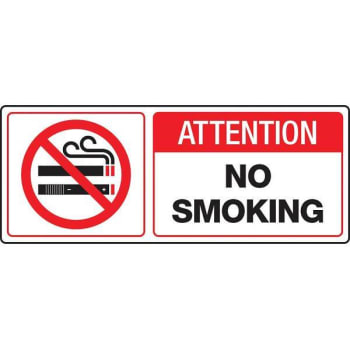 Image for 6 In X 14 In Attn No Smoking from HD Supply