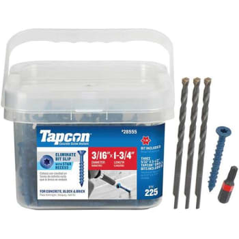 Image for Tapcon 3/16 In X 1-3/4 In Star Flat-Head Concrete Anchors Package Of 225 from HD Supply