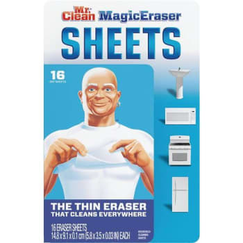 Image for Mr. Clean Thin Sheets Magic Eraser Scouring Sponge Package Of 16 from HD Supply