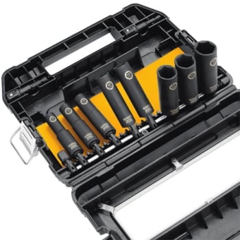 Image for 10-Piece Drive Socket Set Includes 8 Sockets And 2-1/4" Adapters Pack of 10 from HD Supply
