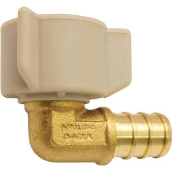 Image for Apollo 1/2", Brass, PEX-B Barb X 1/2", Female Swivel 90-Degree Elbow from HD Supply