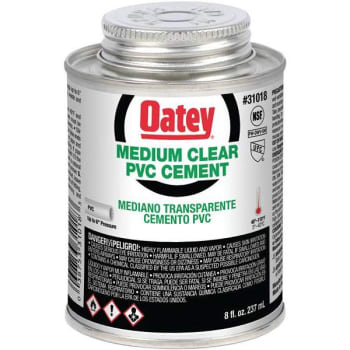Oatey 8 Oz Medium Clear Pvc Cement