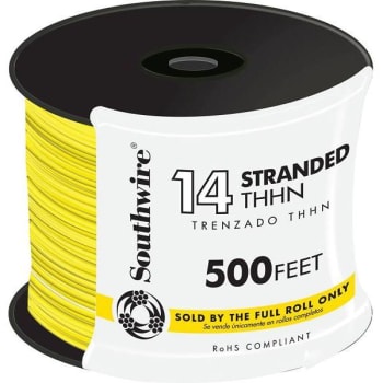 Image for Southwire 500 Ft 14-Gauge Yellow Stranded Cu Thhn Wire from HD Supply