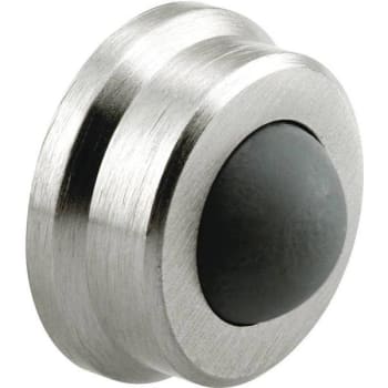 Image for 1 In. O.d. Wall Stop Cast Brass W/ Rubber Bumper (Brushed Chrome) from HD Supply
