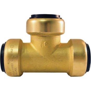 Image for Tectite 1 In Brass Push-To-Connect Tee from HD Supply