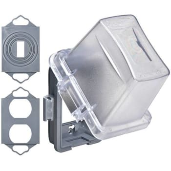 Image for Taymac N3r Clear 1-Gang Weatherproof In-Use Outdoor Electrical Outlet Cover from HD Supply