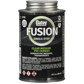 Oatey Fusion One-Step 10 Oz Clear Pvc Cement
