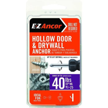 Image for E-Z Ancor Stud Solver 40 Lbs Drywall And Stud Anchors Package Of 25 from HD Supply