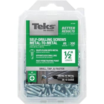 Image for Teks #8 1/2 In Phillips Pan-Head Self-Drilling Screws Package Of 300 from HD Supply