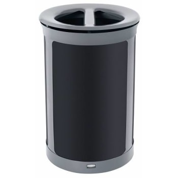 Image for Rubbermaid Commercial Enhance 23 Gal Round Dual Stream Indoor Trash Can (Gray) from HD Supply