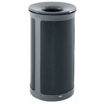 Image for Rubbermaid Commercial Deco Indoor Trash Can 33 Gal Round Pearl Gray/umbra Gray from HD Supply