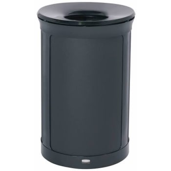 Image for Rubbermaid Commercial Enhance 33 Gal Round Indoor Trash Can (Jet Black) from HD Supply