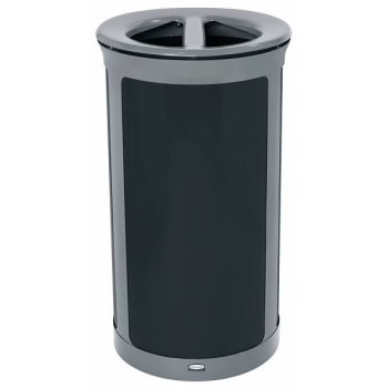 Image for Rubbermaid Commercial Enhance 33 Gal Round Dual Stream Indoor Trash Can, Gray from HD Supply