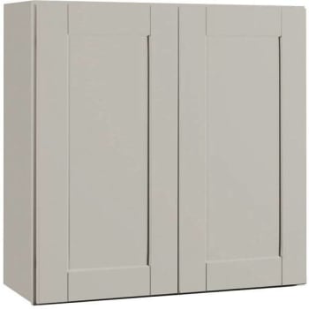 Image for Hampton Bay Dove Gray Shaker Wall Kitchen Cabinet, 30" X 12" X 30" Assembled from HD Supply