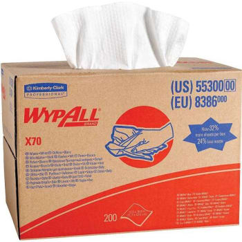 Image for WypAll X70 Powerclean Medium Duty Reusable Cloths, 200 Sheets-Box from HD Supply