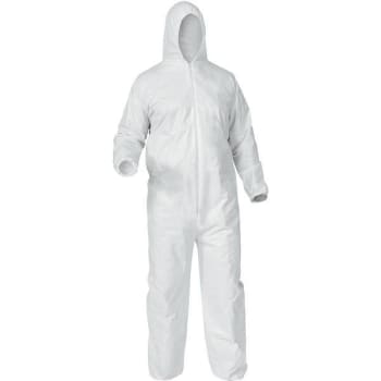 Image for Kleenguard 35 Disp Coveralls Liquid And Particle Protection Unisex Hooded Wh Xl from HD Supply