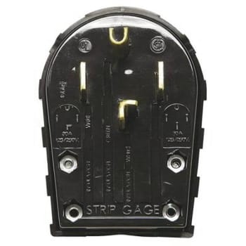Image for Hubbell Wiring R Sb 30 Amp-50 Amp 3-Pole 4-Wire Angle Ange And Dryer Plug Black from HD Supply