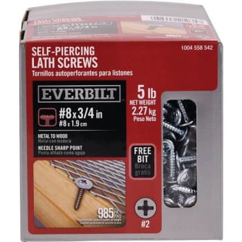 Image for Everbilt #8 X 3/4" Self Piercing Lath Screw 5 Lbs.-Box Package Of 985 from HD Supply
