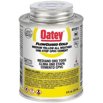 Image for Oatey Flowguard Gold One-Step 8 Oz Medium Yellow All-Weather Cpvc Cement from HD Supply