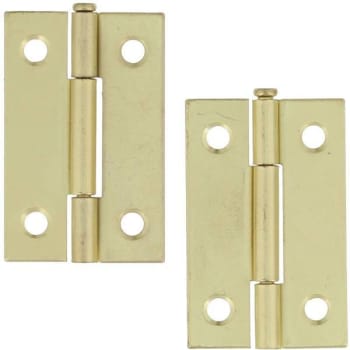 Ultra Hardware 2-1/2" Brass Plated Square Butt Hinge Package Of 2