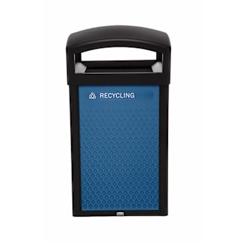 Rubbermaid Commercial Large Decorative Plastic Mixed Recycle Insert Panels (Blue)