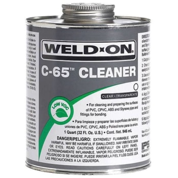 Image for Weld-On 1/2 Pt C-65 Pvc/cpvc/abs/styrene Cleaner Clear Low Voc from HD Supply
