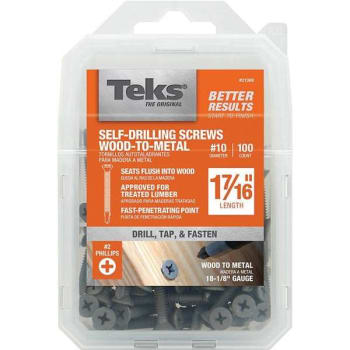 Image for Teks #10 X 1-7/16 In Philips Flat Head W/ Wings Screws, Package Of 100 from HD Supply