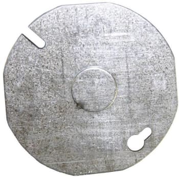 Image for Raco 3-1/2" W Steel Metallic Round Cover With 1/2" Ko In Center from HD Supply