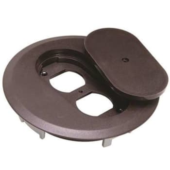 Image for Carlon High Impact Thermoplastic Round Duplex Receptacle Floor Box Cover from HD Supply