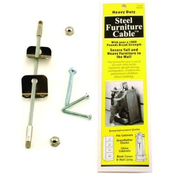 Image for Quakehold 7" Steel Furniture Cable from HD Supply