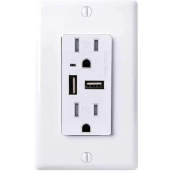 Image for Faith 15a Duplex Outlet & 4.6a Usb Charger Receptacle Package Of 10 from HD Supply