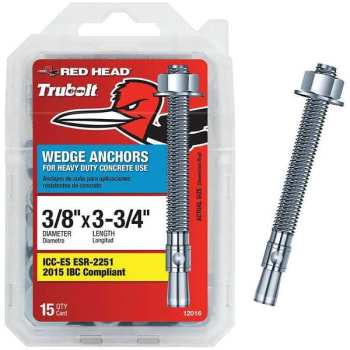 Image for Red Head 3/8" X 3-3/4" Concrete Wedge Anchor Package Of 15 from HD Supply