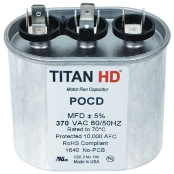 Titan 20+5 Mfd 440/370-Volt Oval Run Capacitor