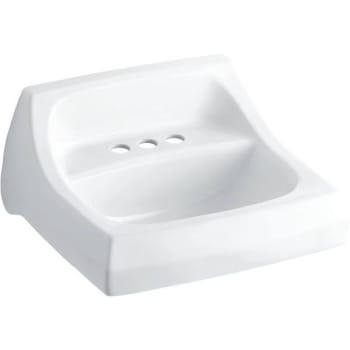 Image for Kohler Kingston Wall-Mount Vitreous China Bathroom Sink In Wh W/ Overflow Drn from HD Supply
