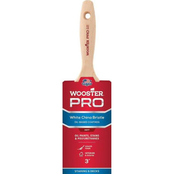 Image for Wooster 3" Pro White China Bristle Flat Wall Brush from HD Supply