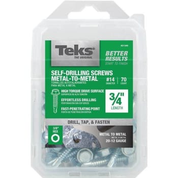 Image for Teks #14 X 3/4" External Hex Washer Hd Self-Drilling Screw Package Of 70 from HD Supply