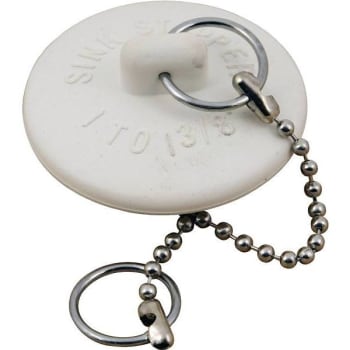 Image for Private Brand Unbranded 1" - 1-1/2" Rbbr Stopper W/11" Metal Chain Package Of 5 from HD Supply