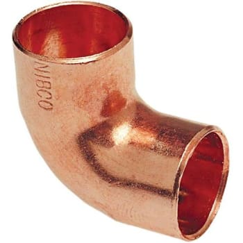 Nibco 1/2" Copper Pressure Cup X Cup 90 Degree Elbow Fitting