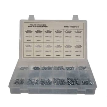 Image for Zinc Plated Phillips Rnd Hd Wd Screw Assortment In Plastic Tray Package Of 340 from HD Supply