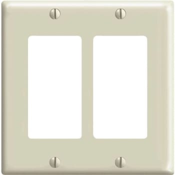 Image for Leviton Ivory 2-Gang Decorator/rocker Wall Plate from HD Supply