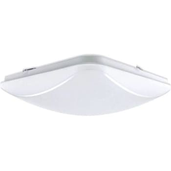 Image for Envirolite 14" Low-Profile Square 1-Light White Led Puff Flush Mount Fixture from HD Supply