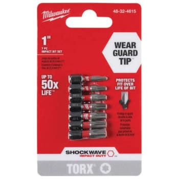 Image for Milwaukee Shockwave Impact Duty 1" T15 - T40 Torx Alloy Steel Insert Bit Set from HD Supply