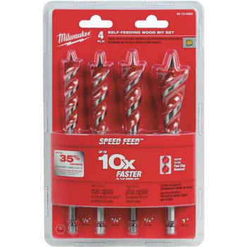 Image for Milwaukee Speed Feed Auger Wood Drilling Bit Set from HD Supply