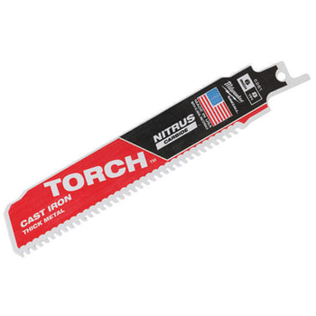 Image for Milwaukee 6" 8 Tpi Torch Nitrus Cttng Sawzall Rcprctng Saw Blade Package Of 3 from HD Supply