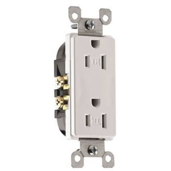 Image for Leviton 15a 125v Decora 2-Pole Residential Grd Tmpr-Rsist Duplex Recep Ivory from HD Supply