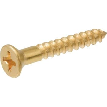 Image for Everbilt #8 X 1" Phillips Flat Head Brass Wood Screw Package Of 100 from HD Supply