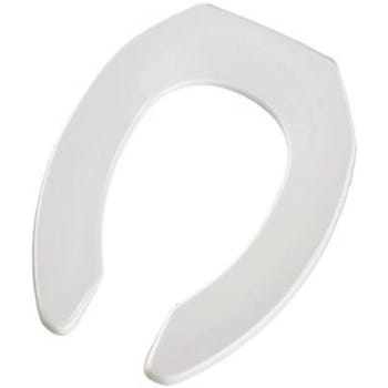 Image for Bemis Commercial Elongated Open Front Plastic Toilet Seat In White from HD Supply